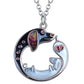 Artistic Dachshund Mom & Son Keychain / Necklace