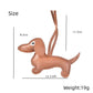 Realistic Dachshund PU leather Keychains