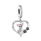 Silver 'I love you forever' Dog Pendants