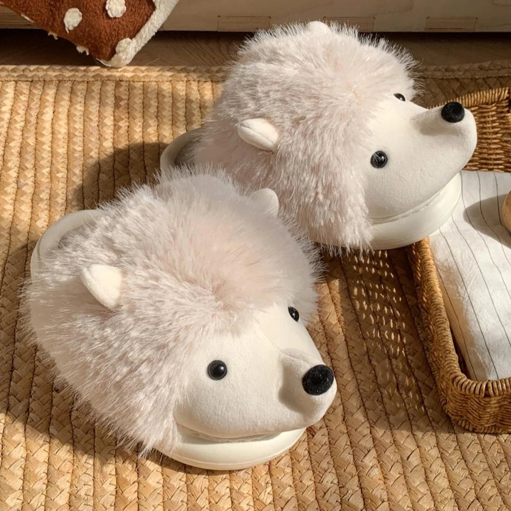 Smiling Hedgehog Slippers