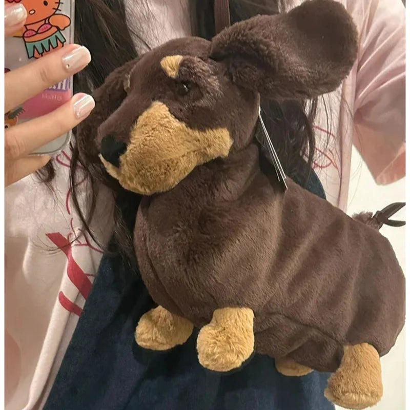 Realistic Dachshund shoulder Bag