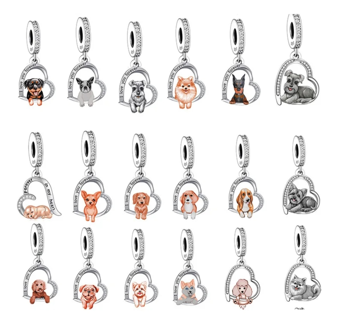 "I love you forever" Dog Pendants