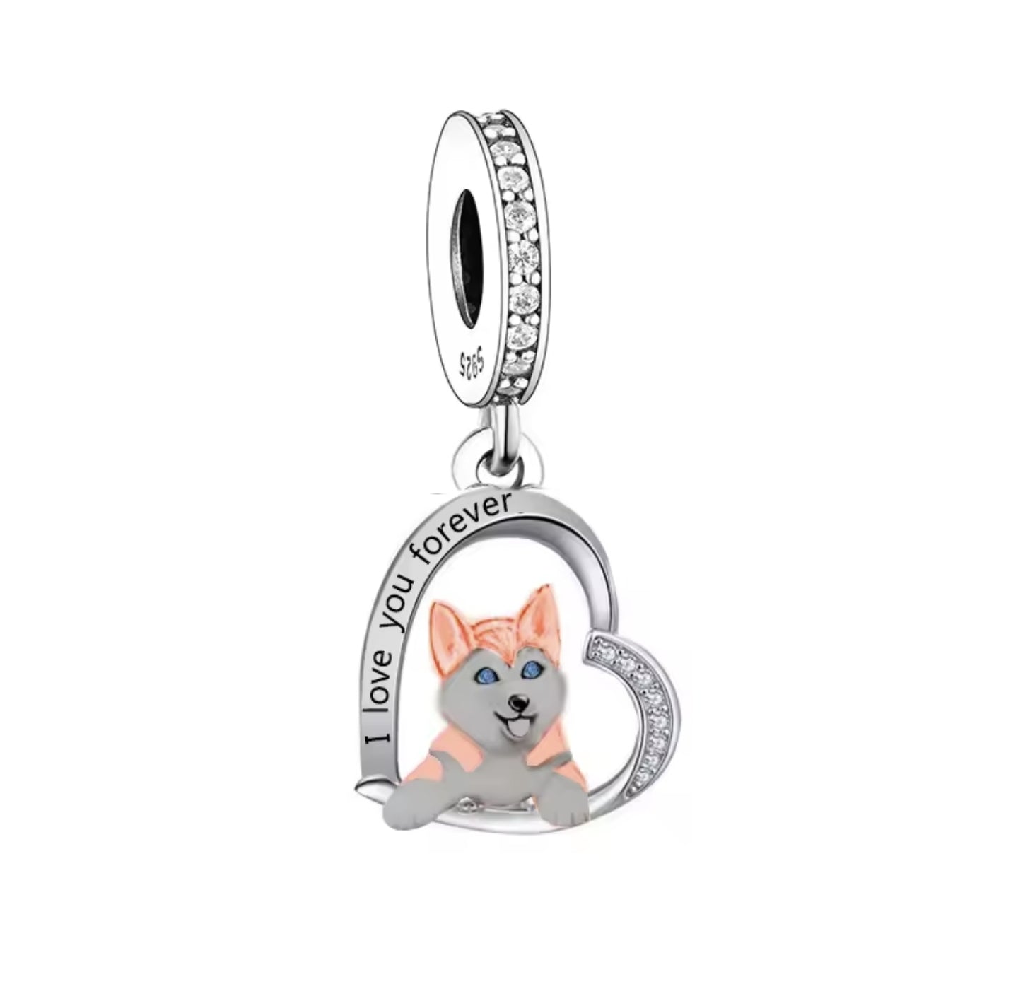 "I love you forever" Shiba pendant