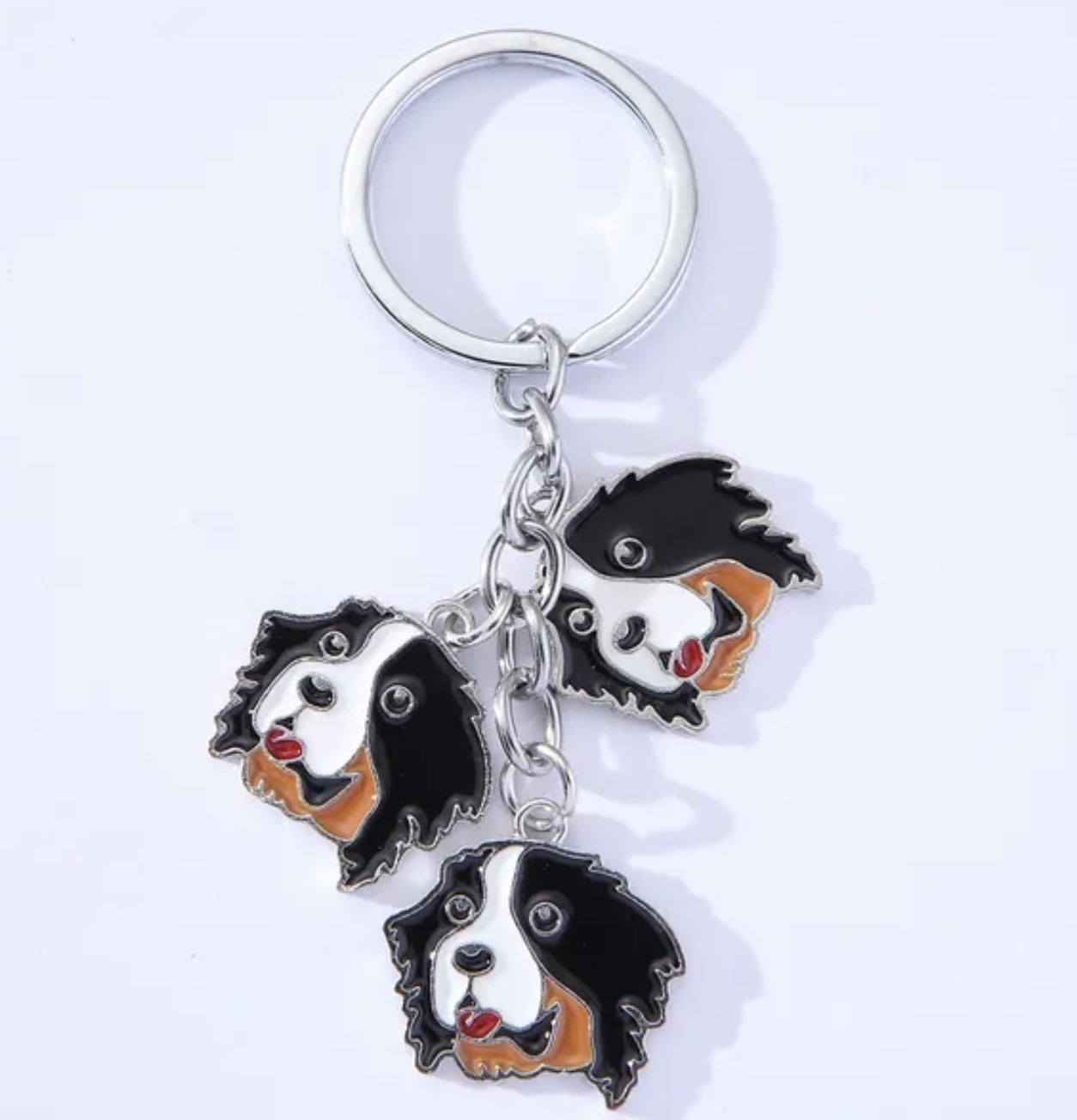 Curious Bernese Face keychain by Style's Bug