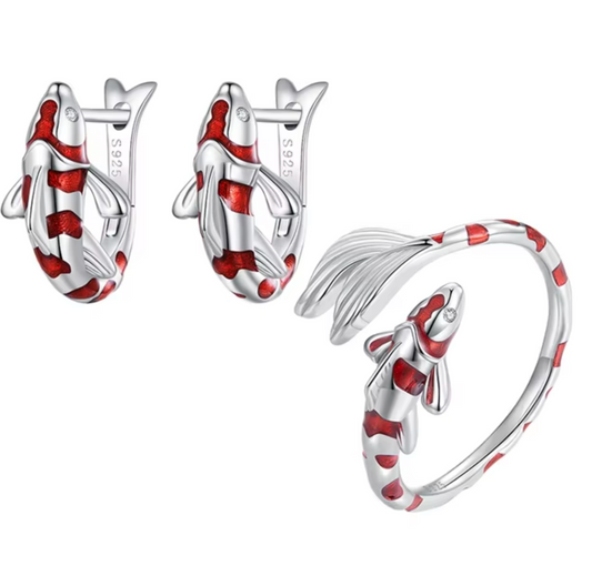 Kōhaku Koi Jewelry Set