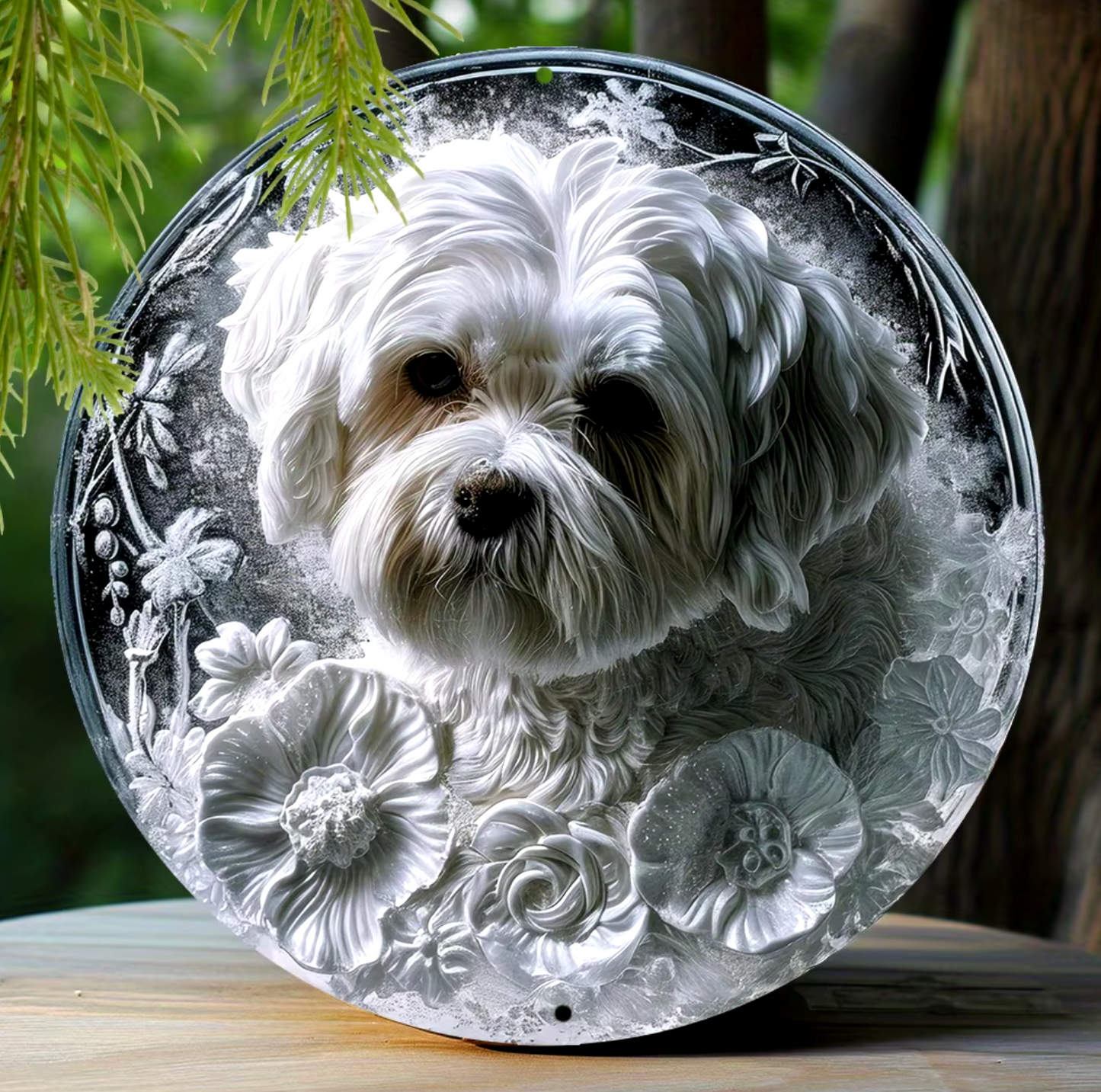 Realistic Coton de Tulear Alloy plaques