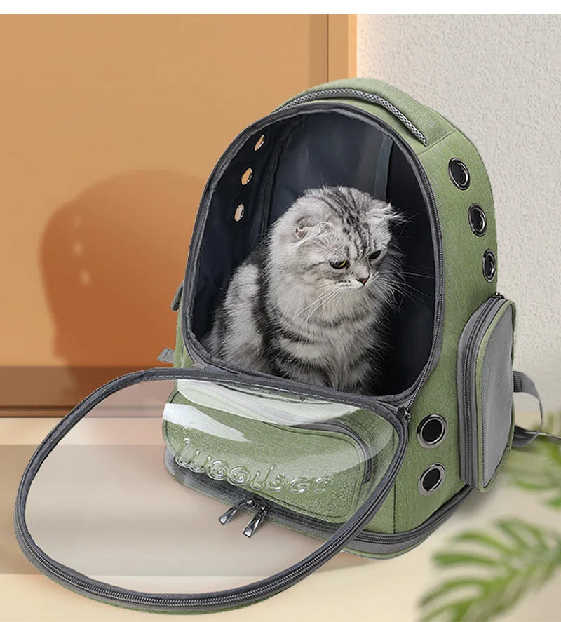 The Furry Astronaut - Transparent Pet Cat Carrier Bag