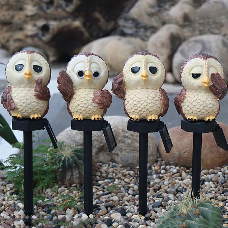 Garden Owl Solar Lamps