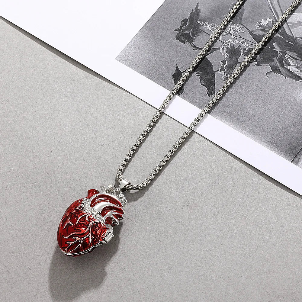 Realistic Heart Locket Necklace