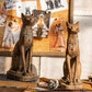 Vintage Sphynx Cat Lady Statue