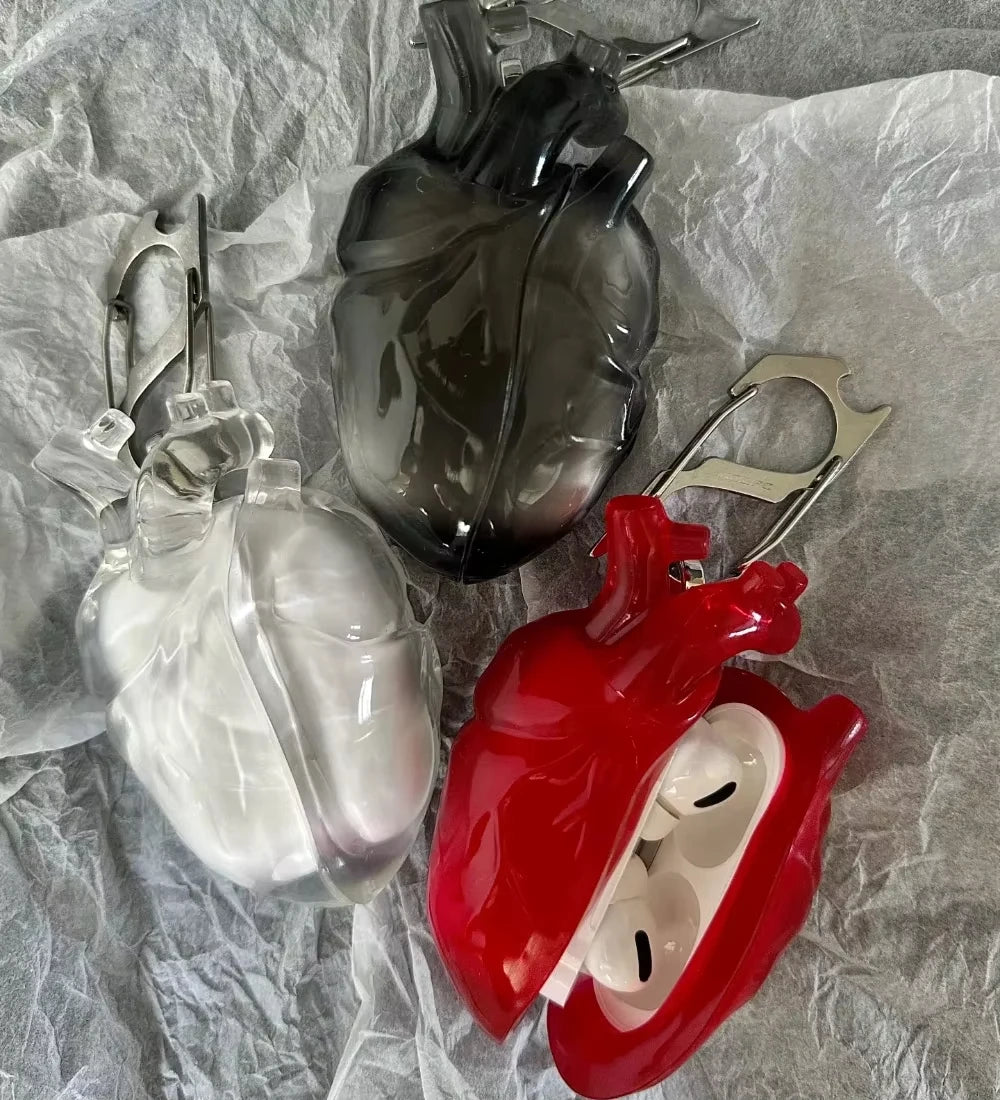 Realistic Heart Airpods Case