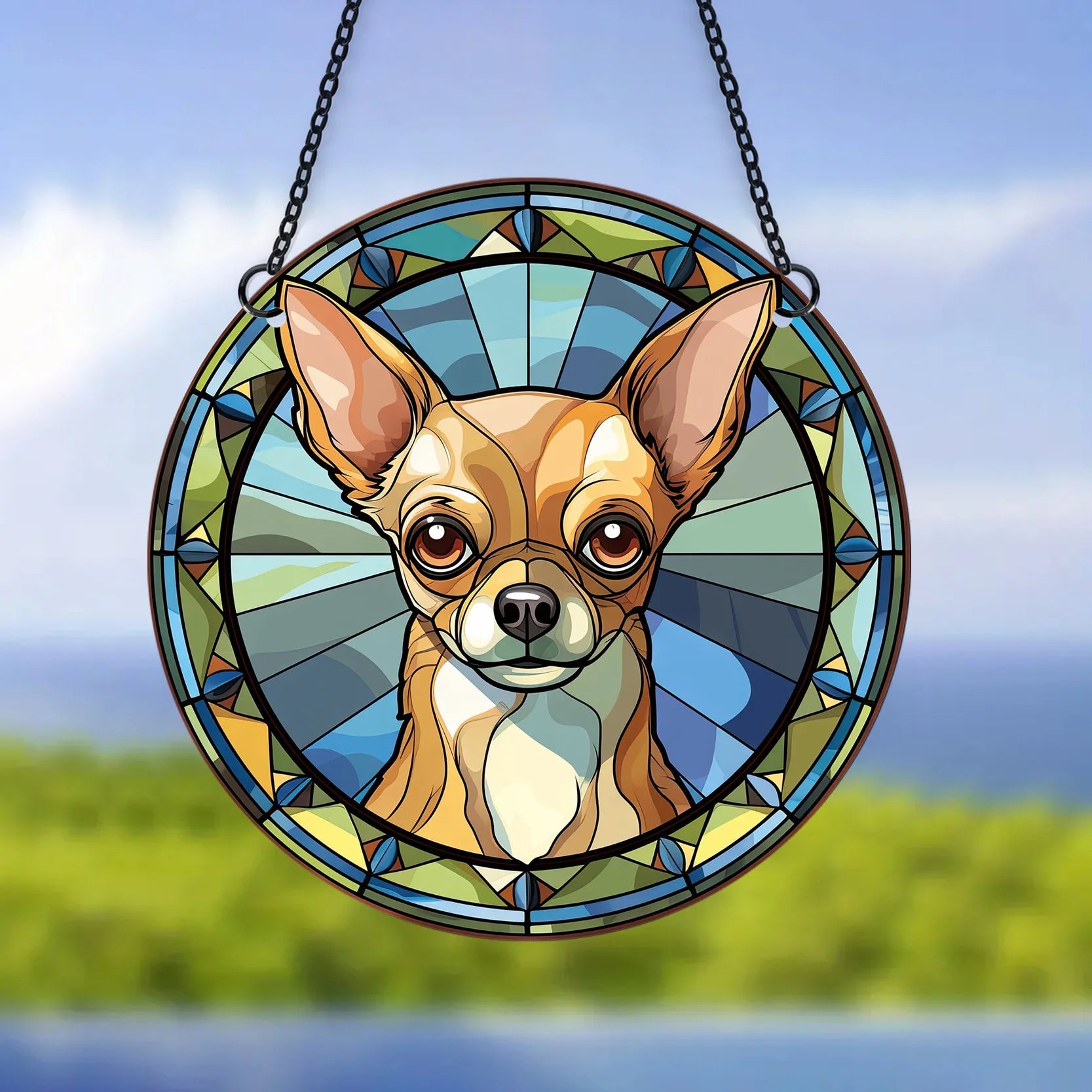 Artistic Hanging Dog Ornament - Style's Bug Chihuahua / 1 x Ornament