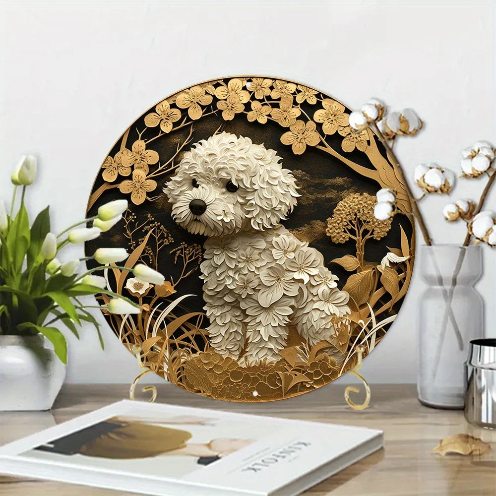 Realistic Bichon Frise plaques