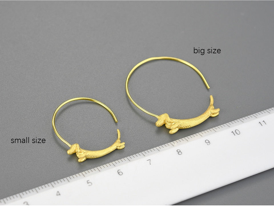 " Running Dachshund " Hoop Earrings by SB