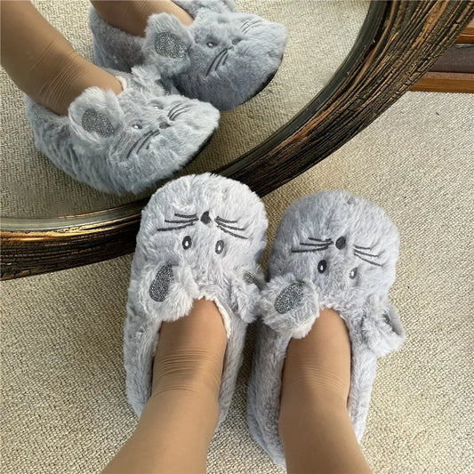 Cozy Mouse Slippers