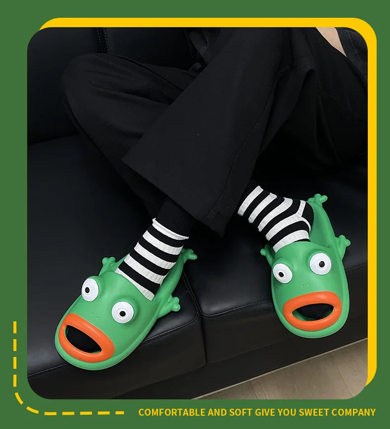 Funny Frog Slippers