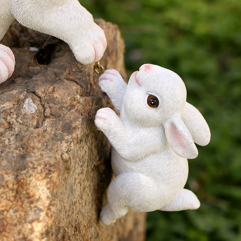 Mom & Baby Rabbit Garden statue set