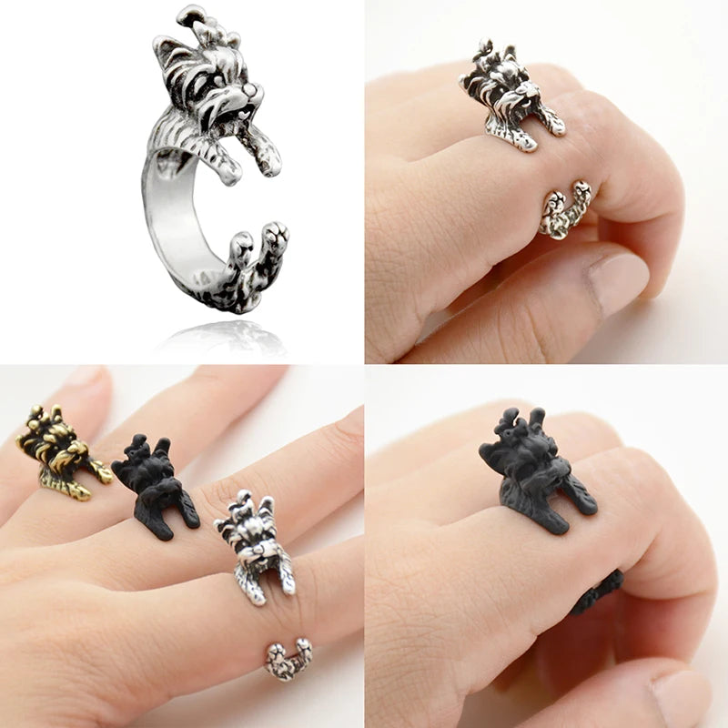 Realistic Yorkshire Terrier Rings