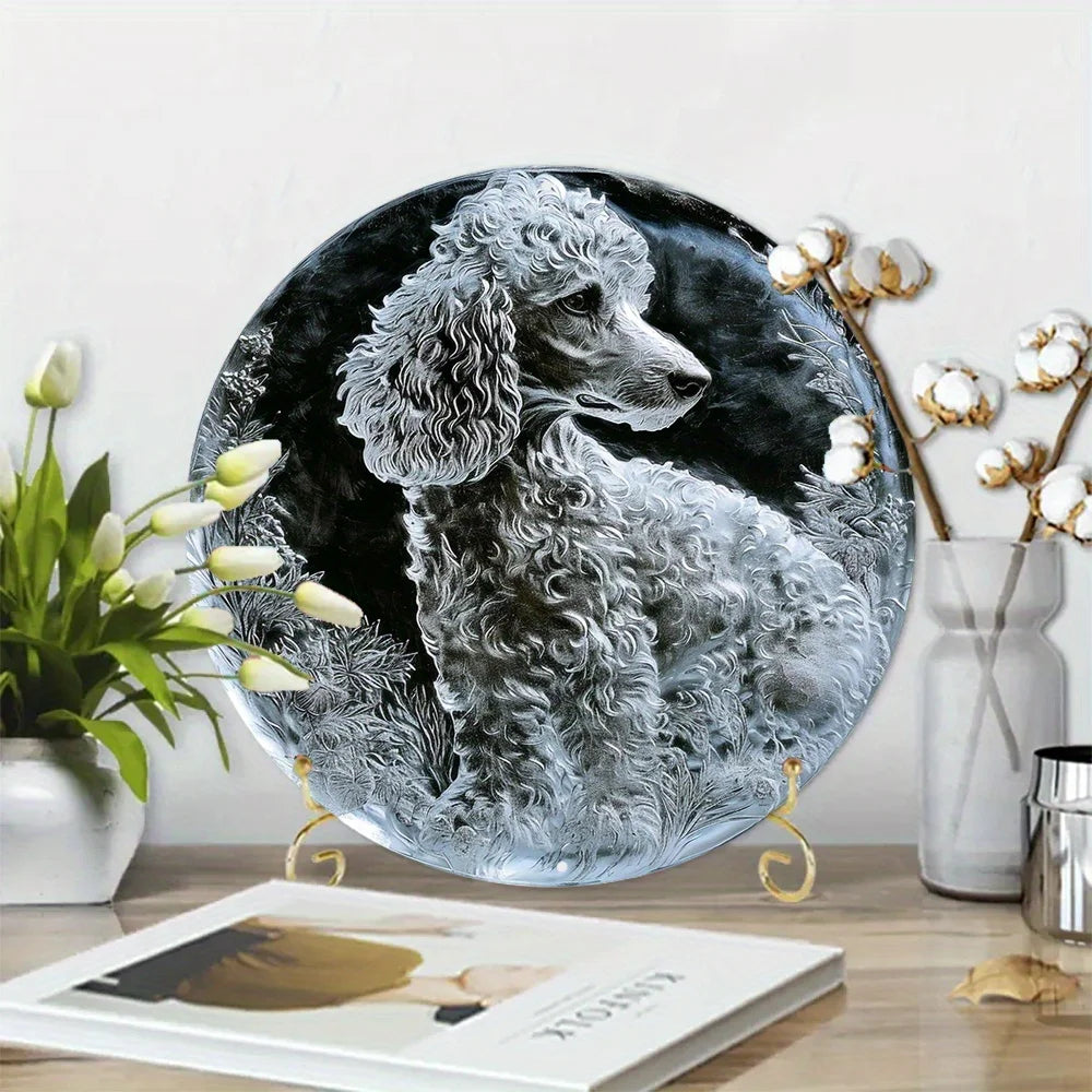 Realistic 2D Poodle Plaque