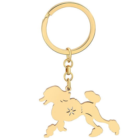 Stainless Steel Poodle keychain