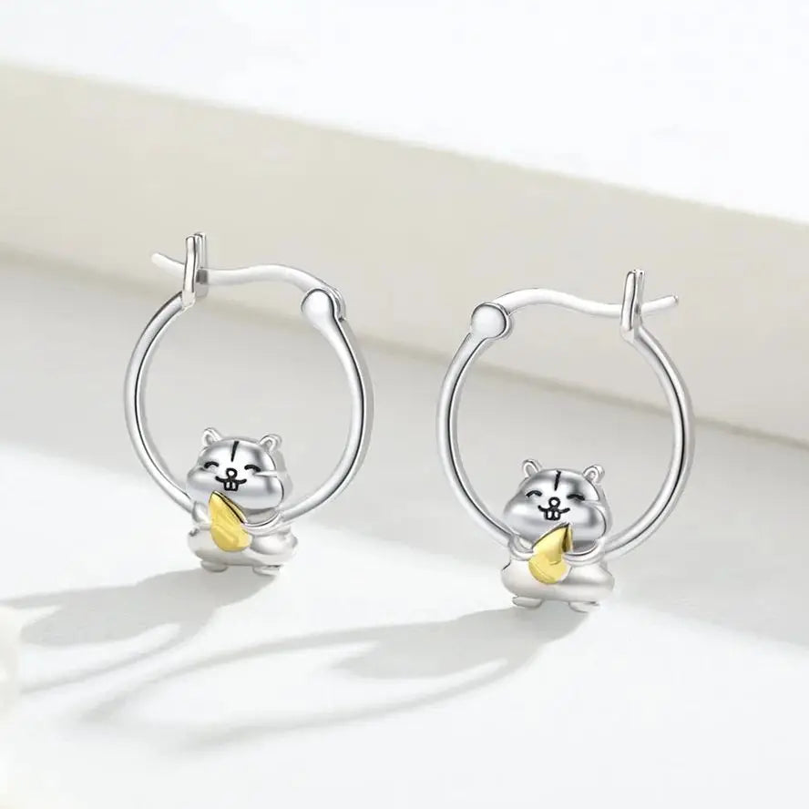 Classic Hamster Hoop Earrings