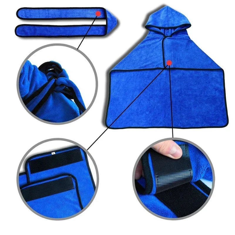 Microfiber Pet Bathrobe with Hoodie