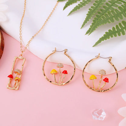 Artistic Mushroom Jewelry Sets