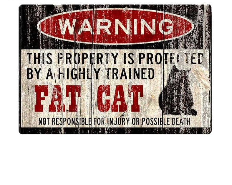 Funny Pet Warning Sign Stickers (2pcs pack)