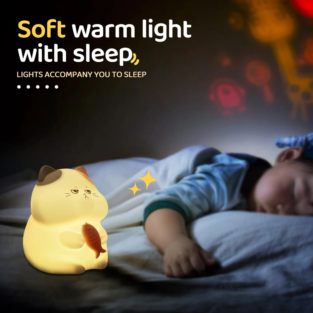 Greedy Calico Cat Night Lamp