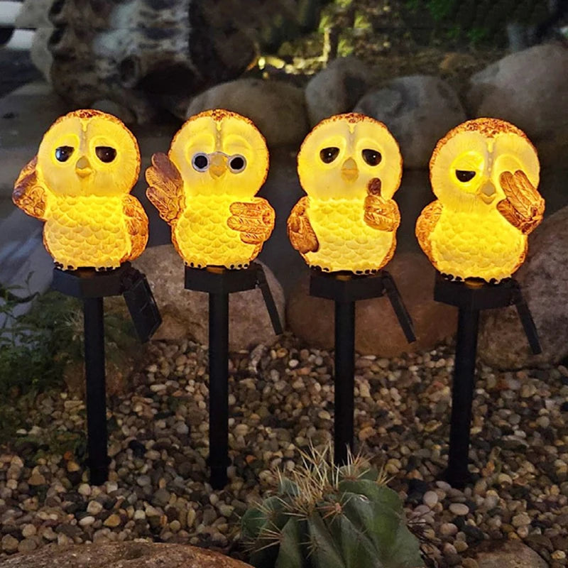 Garden Owl Solar Lamps