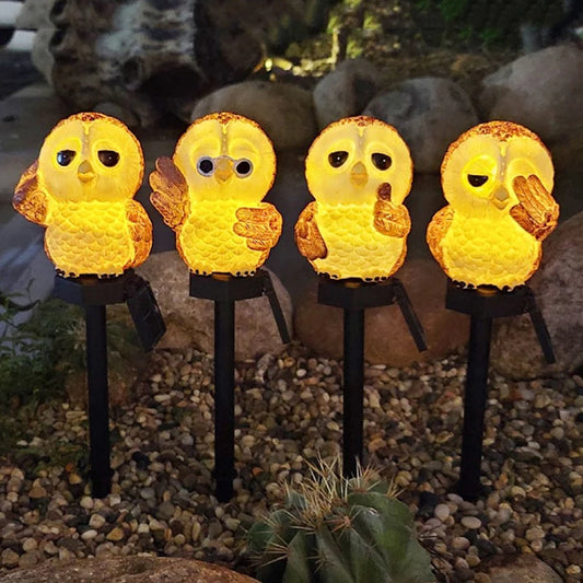 Garden Owl Solar Lamps