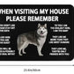 Husky's Rules Doormat by Style's Bug