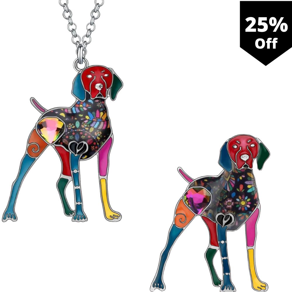 Artistic Coonhound Necklace / Brooch