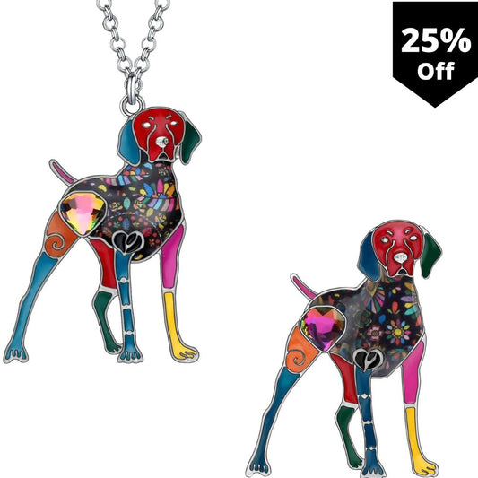 Artistic Weimaraner Necklace / Brooch