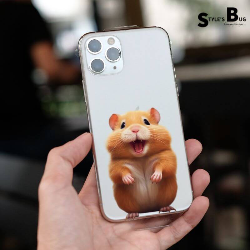 Smiling Hamster phone case by Style's Bug