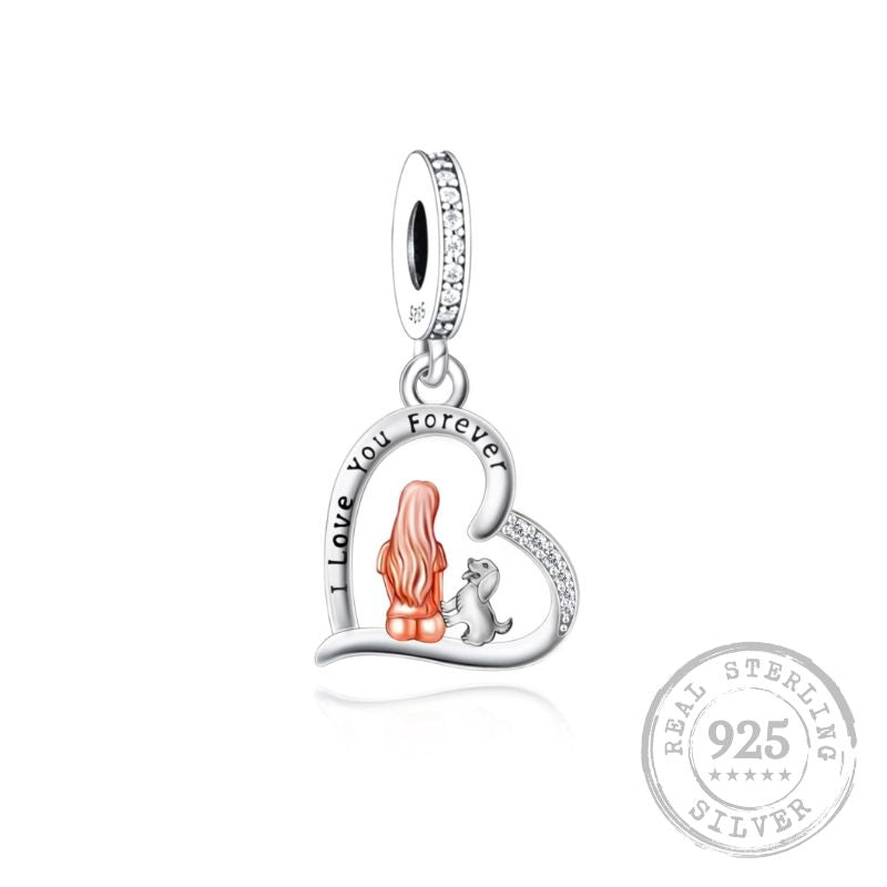 Brittany Spaniel "I Love you Forever" pendant