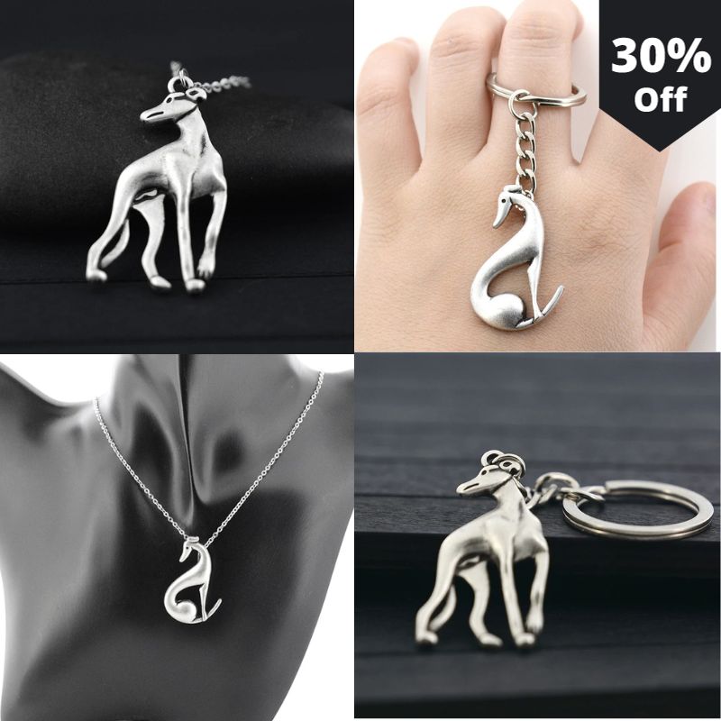 Retro Whipppet / Greyhound jewelry