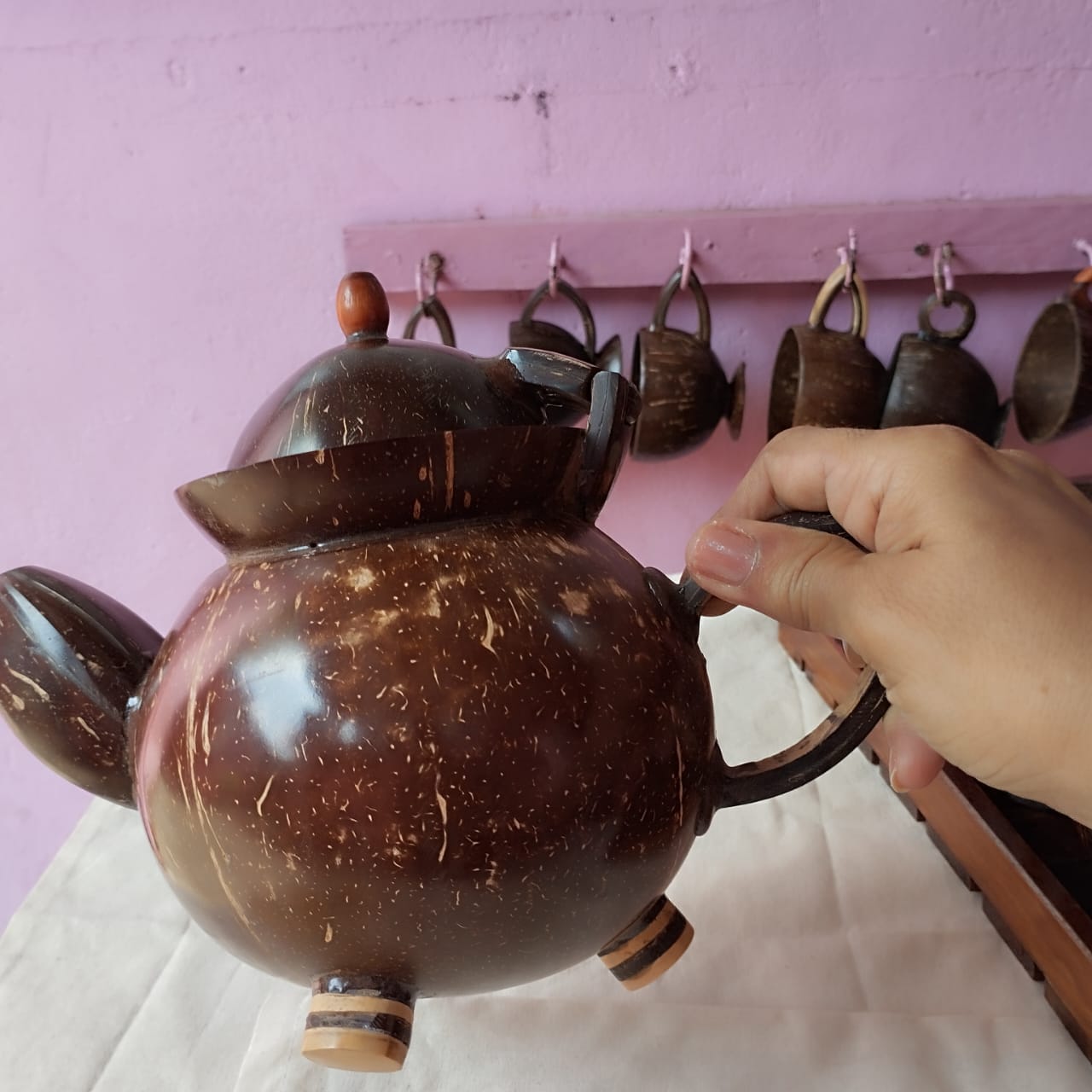 Coco Coffee / Tea Set - Handcrafted from Coconut shells