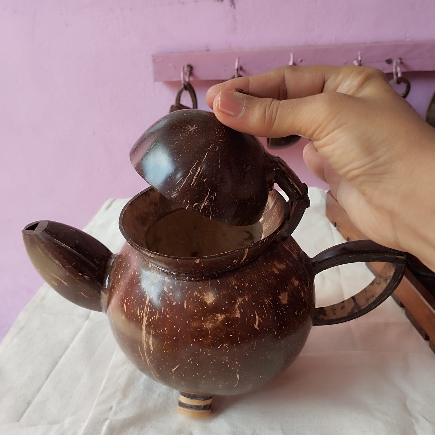 Coco Coffee / Tea Set - Handcrafted from Coconut shells