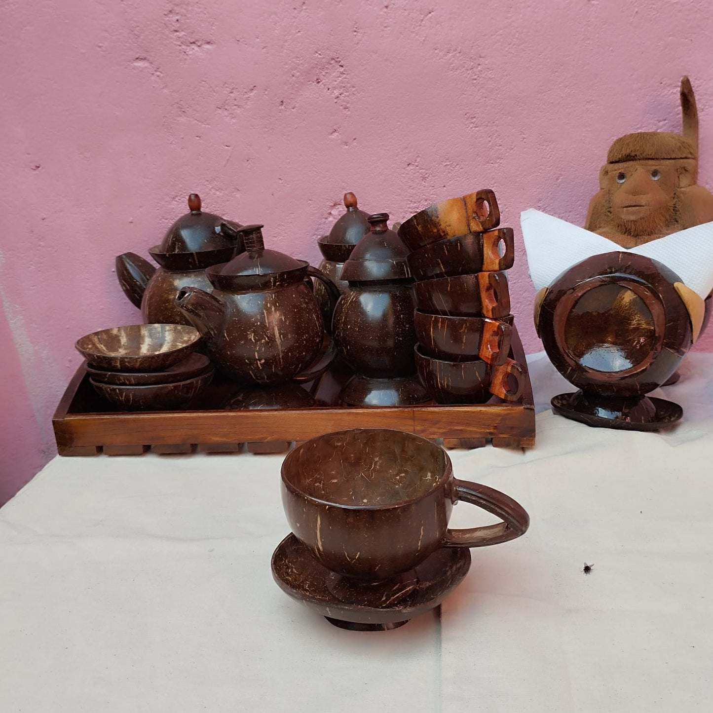 Coco Coffee / Tea Set - Handcrafted from Coconut shells