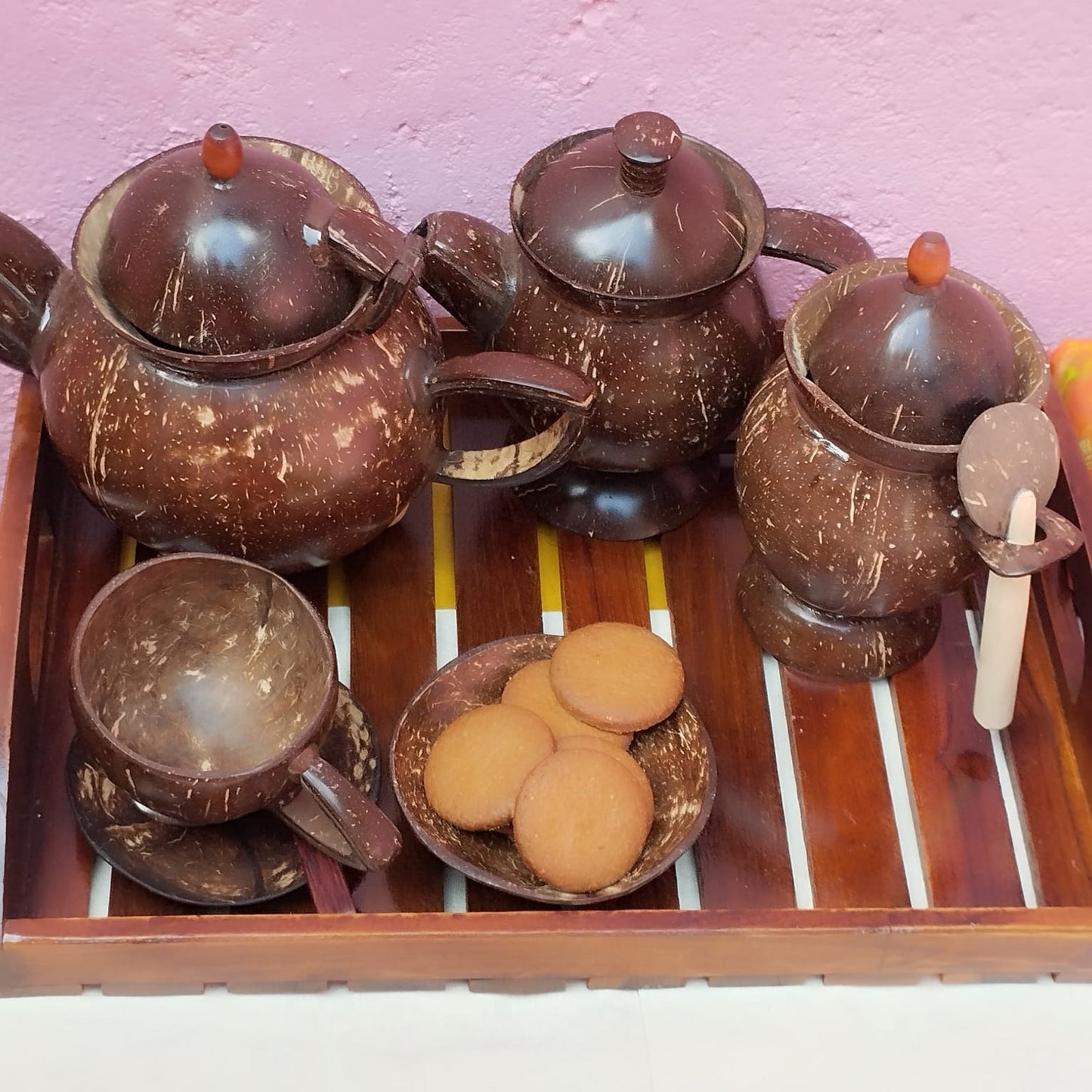 Coco Coffee / Tea Set - Handcrafted from Coconut shells