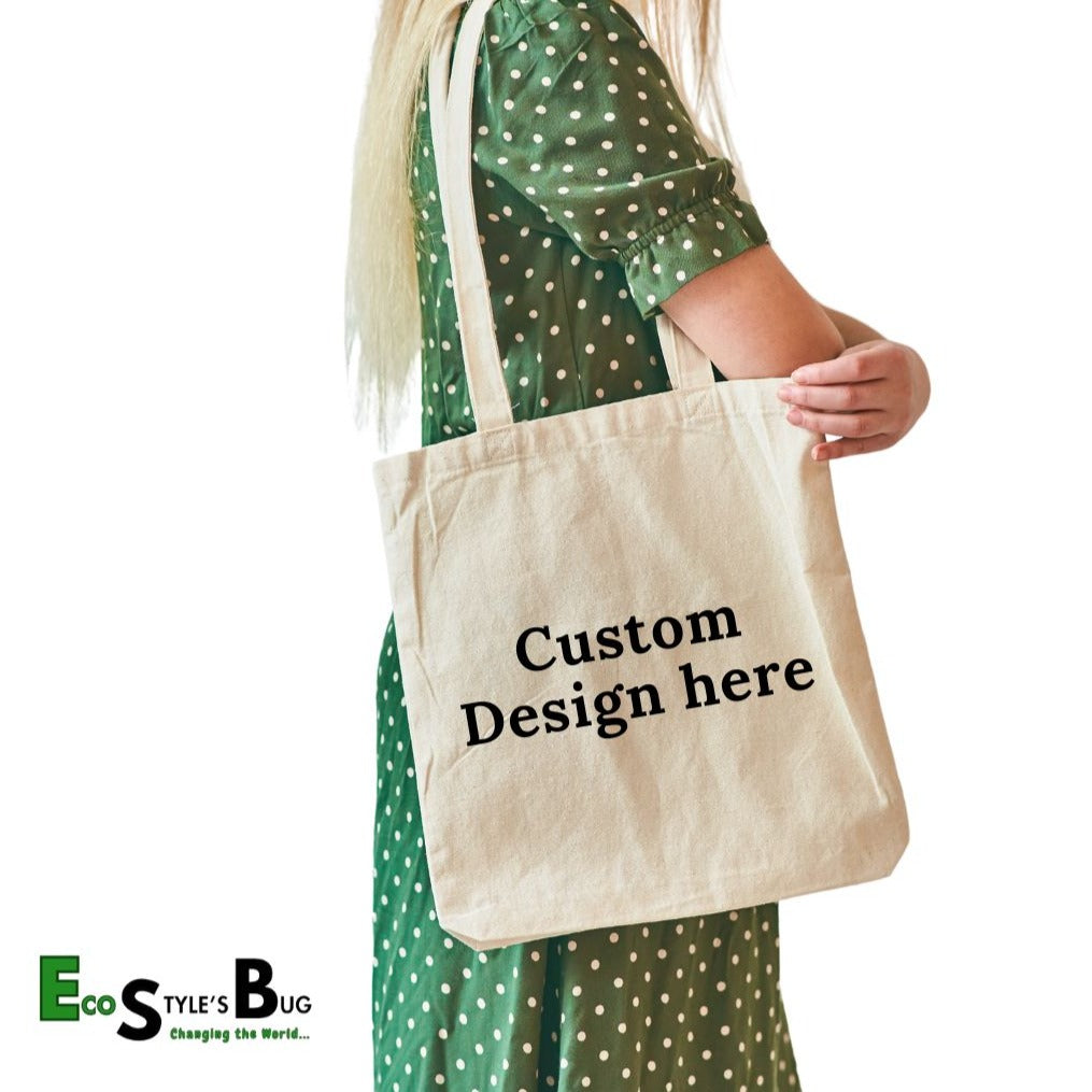 Custom Hand painted Tote bags - Raw Cotton