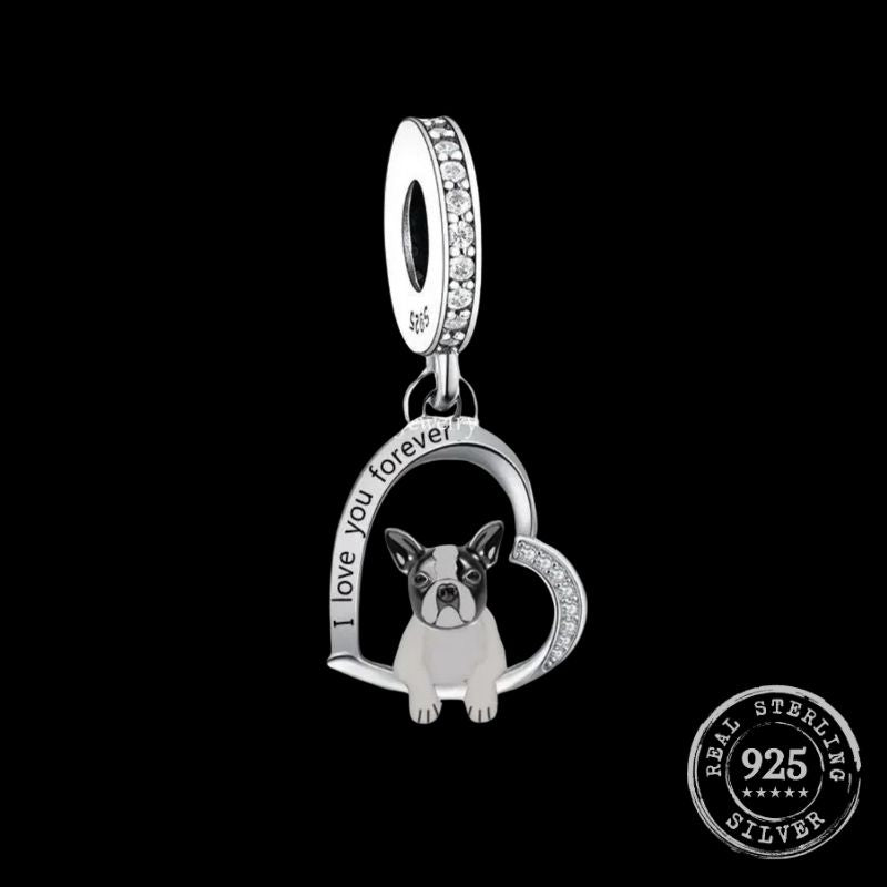 French Bulldog "I Love you Forever" pendants