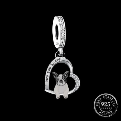 French Bulldog "I Love you Forever" pendants