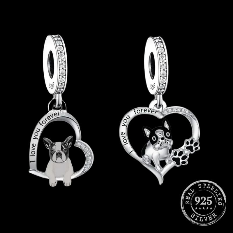 French Bulldog "I Love you Forever" pendants