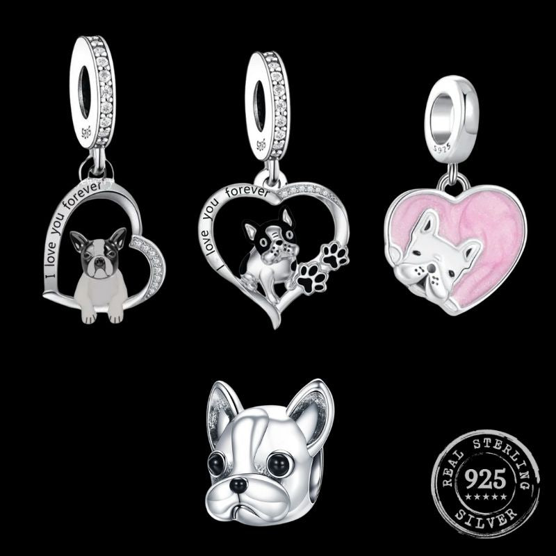 French Bulldog "I Love you Forever" pendants