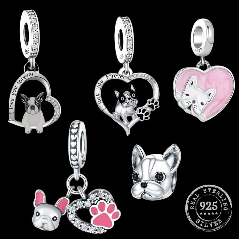 French Bulldog "I Love you Forever" pendants