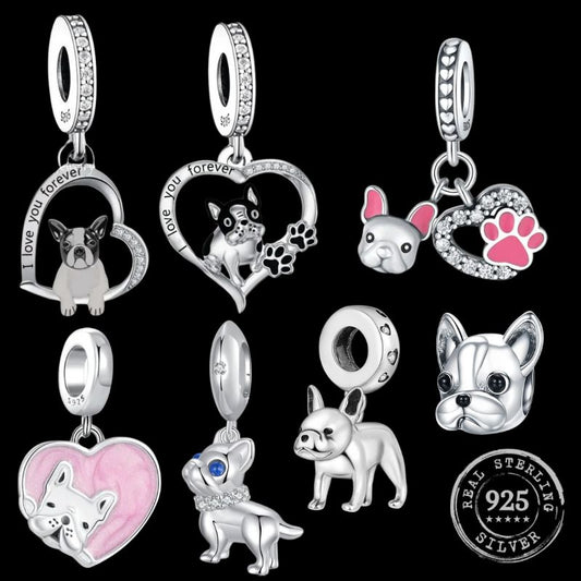 French Bulldog "I Love you Forever" pendants