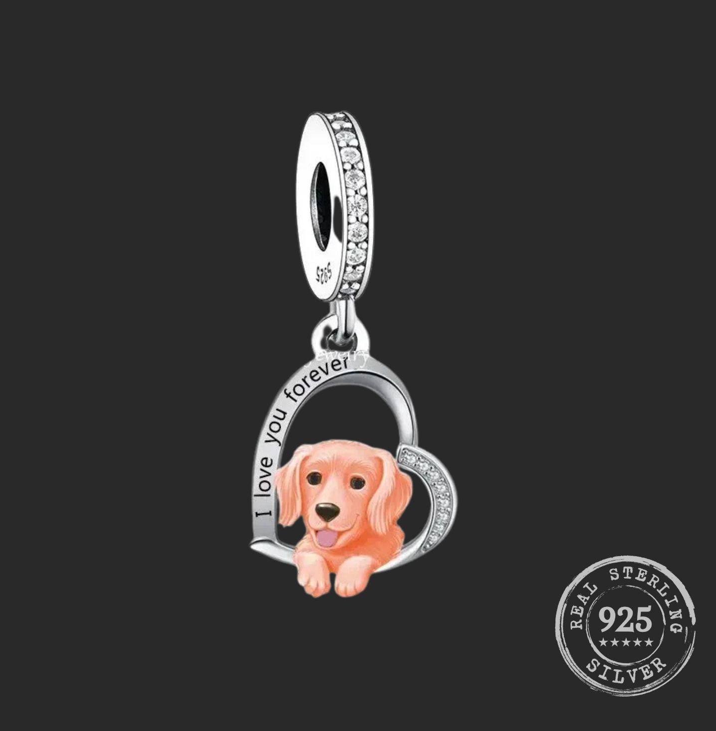 Labrador "I love you forever" Pendant