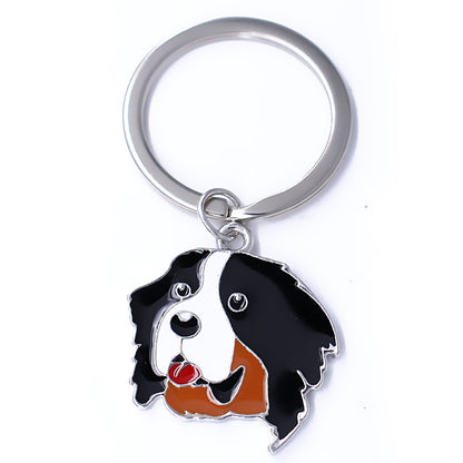 Curious Bernese Face keychain by Style's Bug